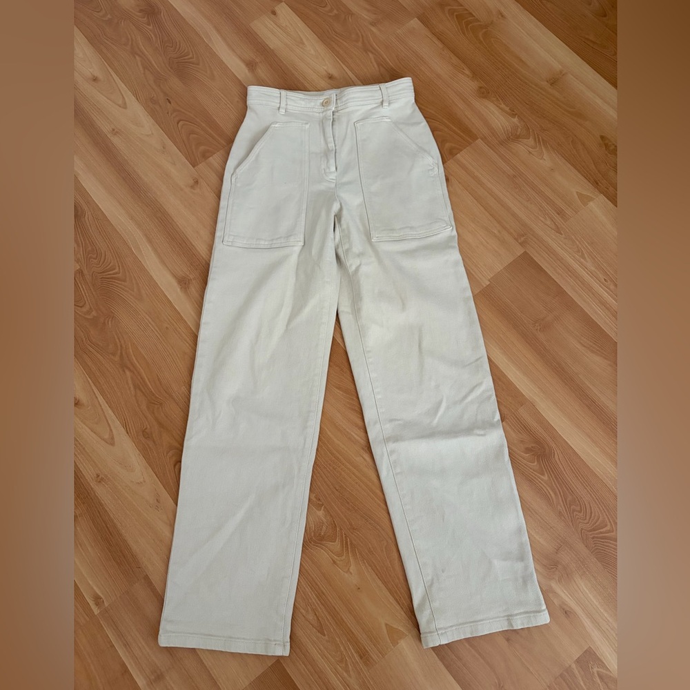 Wilfred Free Cream Buttoned Pants - Picture 4 of 5